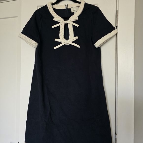 Tuckernuck Dresses & Skirts - Tuckernuck Midnight Blue Dress with Ivory Details